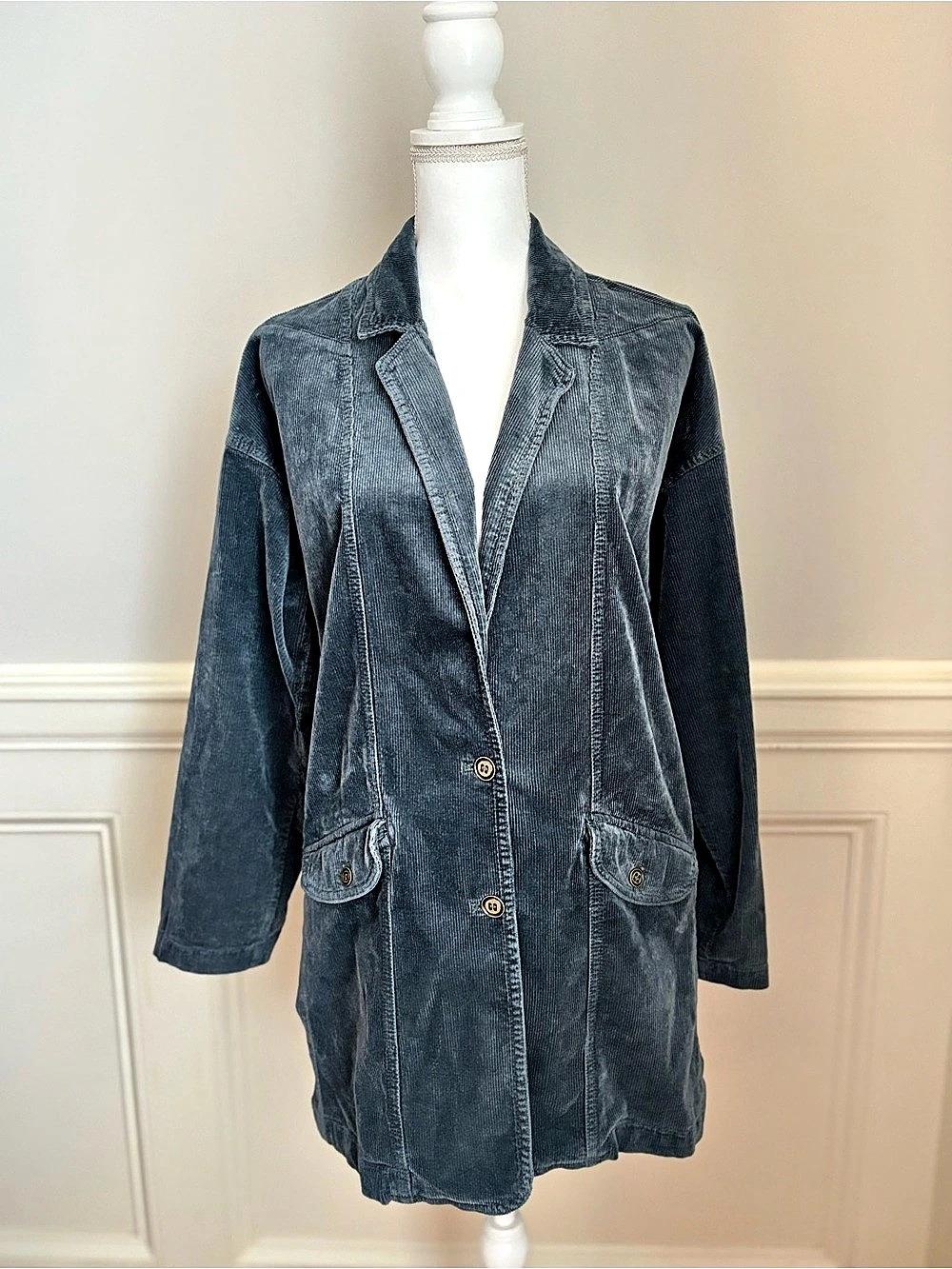 Anthropologie Pilcro Washed Corduroy Oversized Blazer